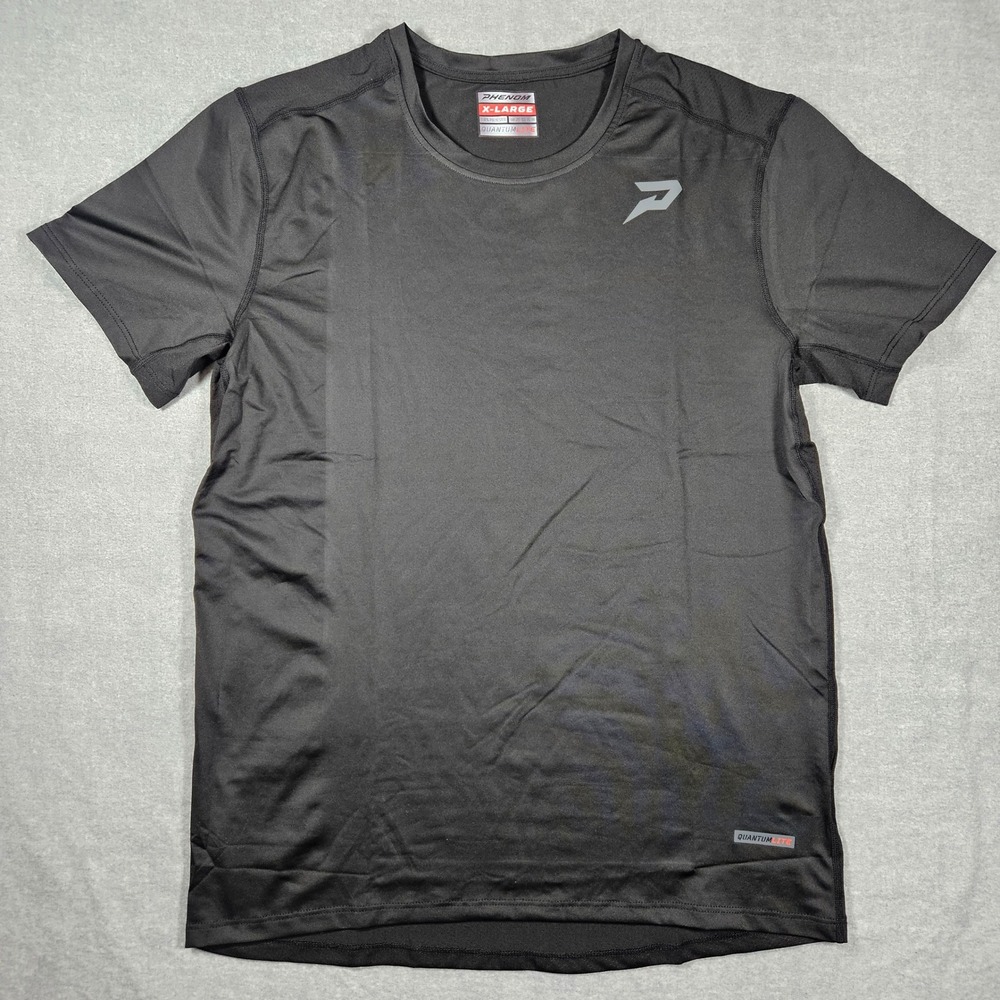 Phenom Quantum Lite Mens XL Black‎ Performance Training Shirt Mesh Athletic Tee